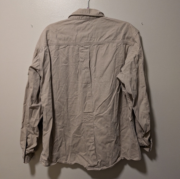 Woolrich Khaki Button-Up Shirt Large - Picture 4 of 4